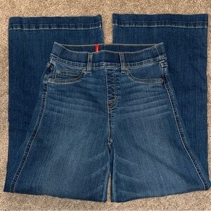 SPANX Seamed front wide leg jeans in vintage indigo Petite